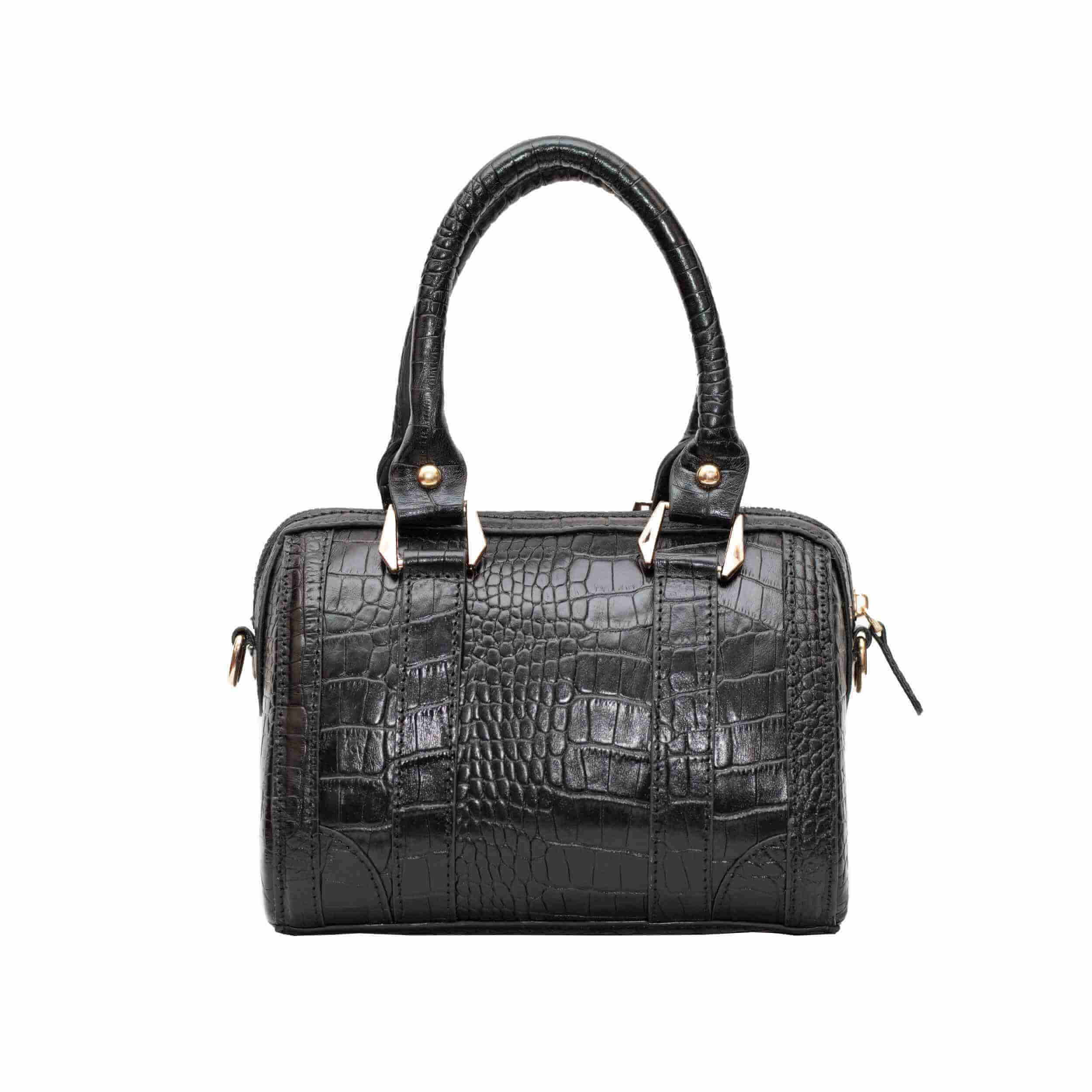 Lederen Bauletto Tas – Slangenhuid Patroon