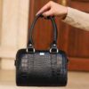 Lederen Bauletto Tas – Slangenhuid Patroon