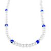 Gekralen Brillenketting – Boze Oog Design Wit