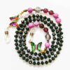 Gekralen Brillenketting – Groene Agaat & Vlinder
