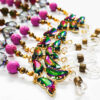 Gekralen Brillenketting – Groene Agaat & Vlinder