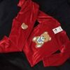 Rode Kinderkleding Set – Fluweel met Teddybeer