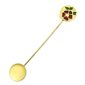 Messing Barlepel met Ambachtelijk Bloemontwerp Set – 3 Stuks