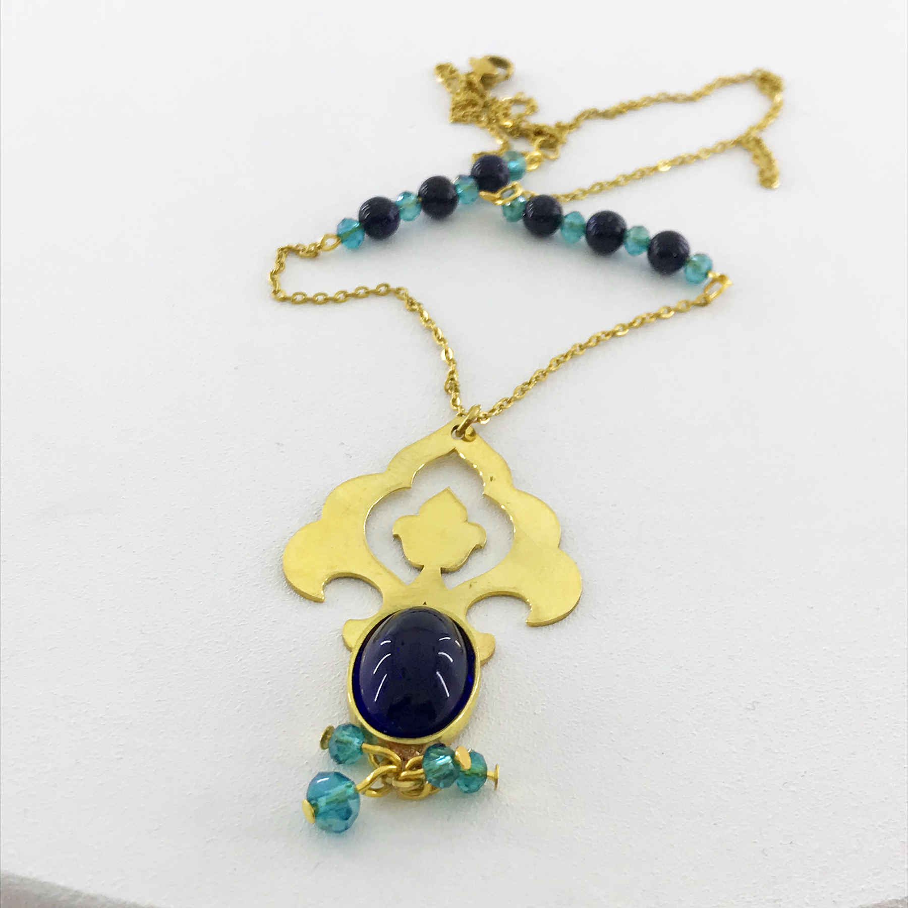 Messing Ketting Perzisch Traditioneel Thema voor Dames met Agaat