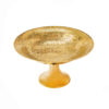Messing Serveerstandaard voor Fruit met Fijne Gravure Elegant