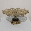 Messing Serveerstandaard met Intricate Bloemdetails