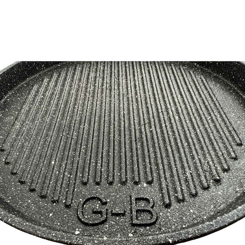 Ronde Gietijzeren Grillpan voor Camping – 24 cm