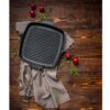 Vierkante Gietijzeren Grill Koekenpan voor Camping & Buiten – 26 cm
