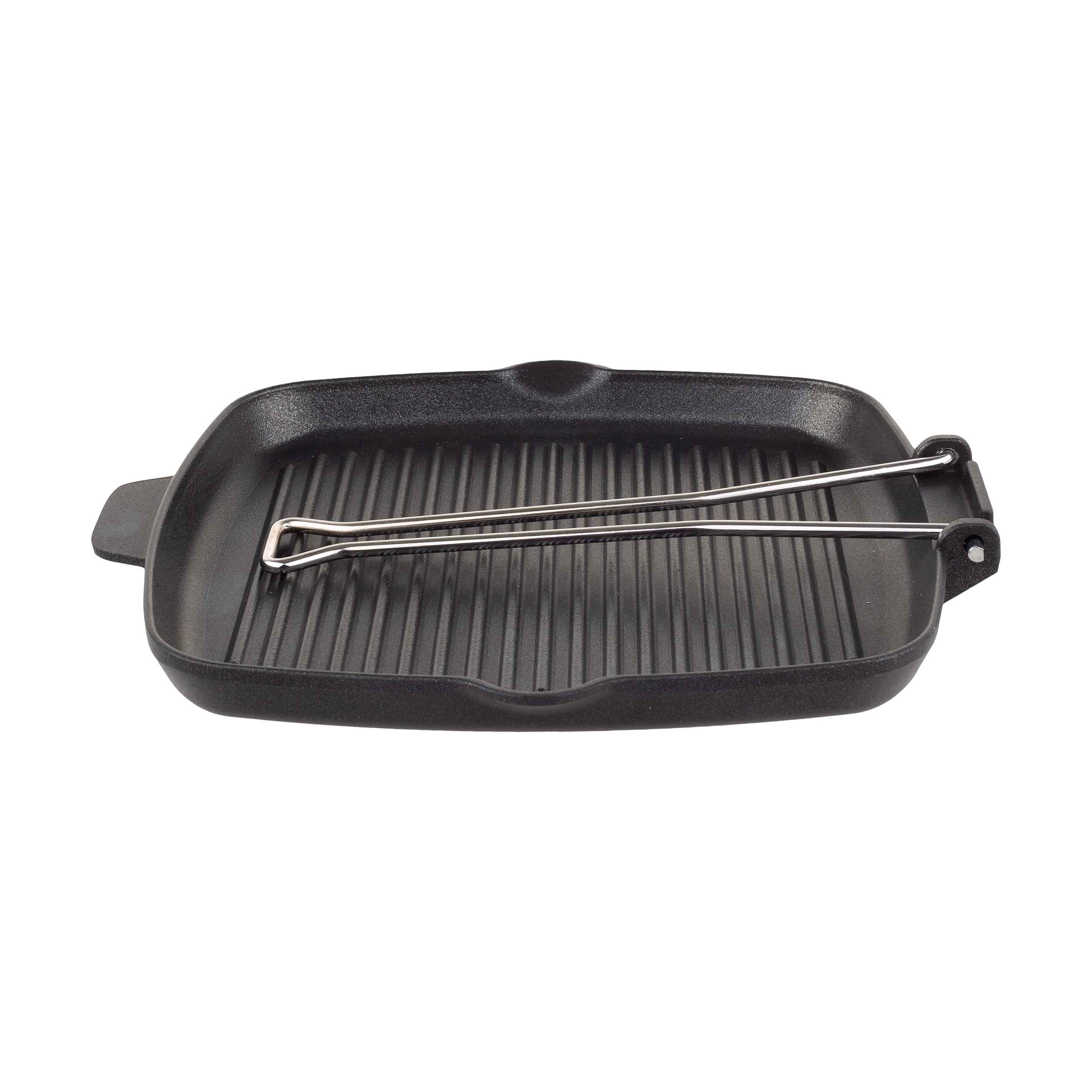 Vierkante Gietijzeren Grill Koekenpan voor Camping & Buiten – 26 cm