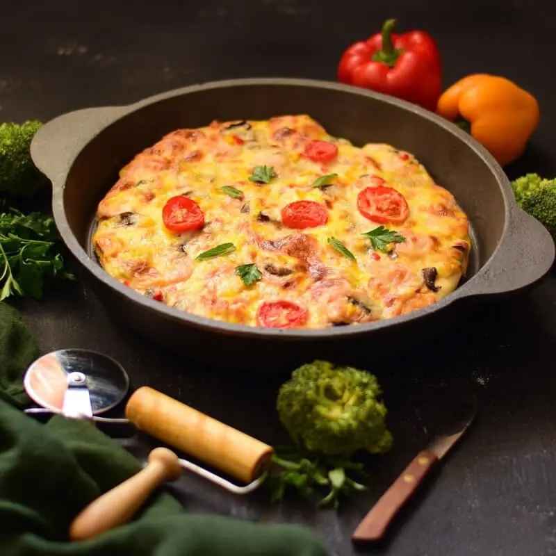 Gietijzeren Koekenpan voor Camping & Buiten Koken – 32 cm