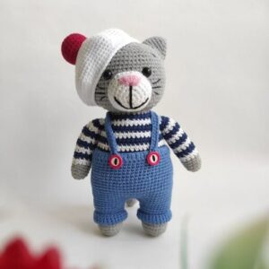 Handgemaakte Amigurumi Gehaakte Kat