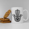 Islamitische Keramische Koffiemok – Hamsa Hand van Fatima Patroon
