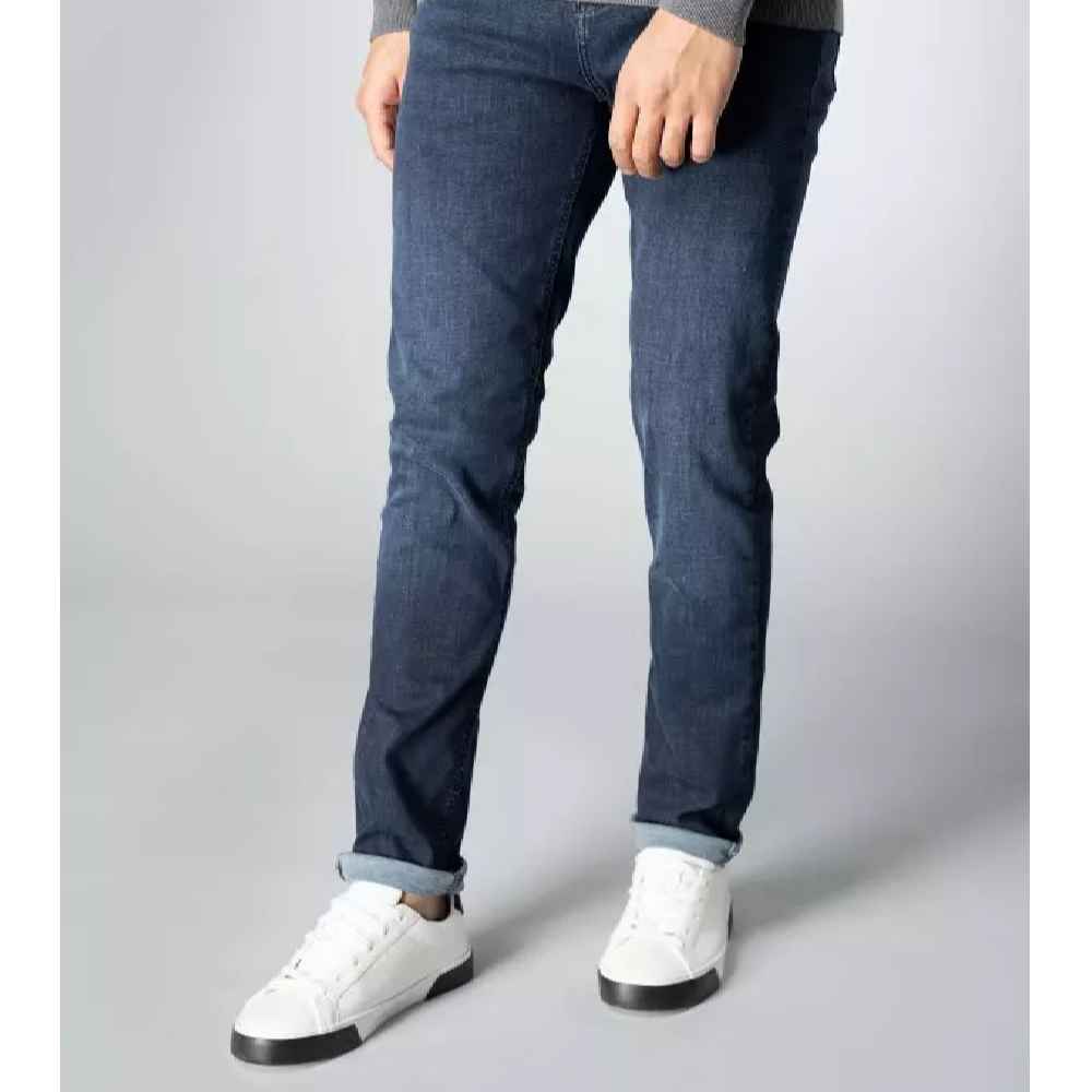 Jeans met Cuff Slim Fit voor Heren in Blauw – Geschikt voor Elke Gelegenheid