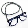 Brillenkoord – Blauw Geometrisch Ontwerp