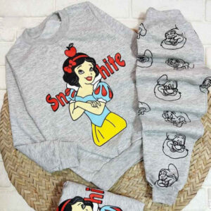 Meisjes Sweatshirt & Broek Set – Sneeuwwitje Grijs