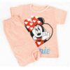 Meisjes T-shirt & Short Set – Minnie Mouse Zalm