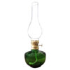 Glazen Kerosinelamp Vintage Design in Groen