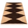 Handgeknoopt Perzisch minimalistisch Gabbeh tapijt - Geometrisch, Bruin, Wol