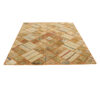 Vintage Perzisch Handgeknoopt Patchwork Tapijt Leila Lichtbruin