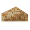 Vintage Perzisch Handgeknoopt Patchwork Tapijt Leila Lichtbruin