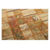 Vintage Perzisch Handgeknoopt Patchwork Tapijt Leila Lichtbruin
