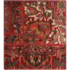 Vintage Patchwork Tapijt Baharan – Rood Katoen