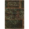 Vintage Perzisch Handgeknoopt Patchwork Tapijt Nasim Groen