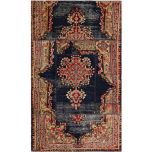 Vintage Perzisch Handgeknoopt Patchwork Tapijt Saltanat
