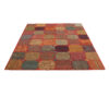 Vintage Perzisch Handgeknoopt Patchwork Tapijt Samin Bruin