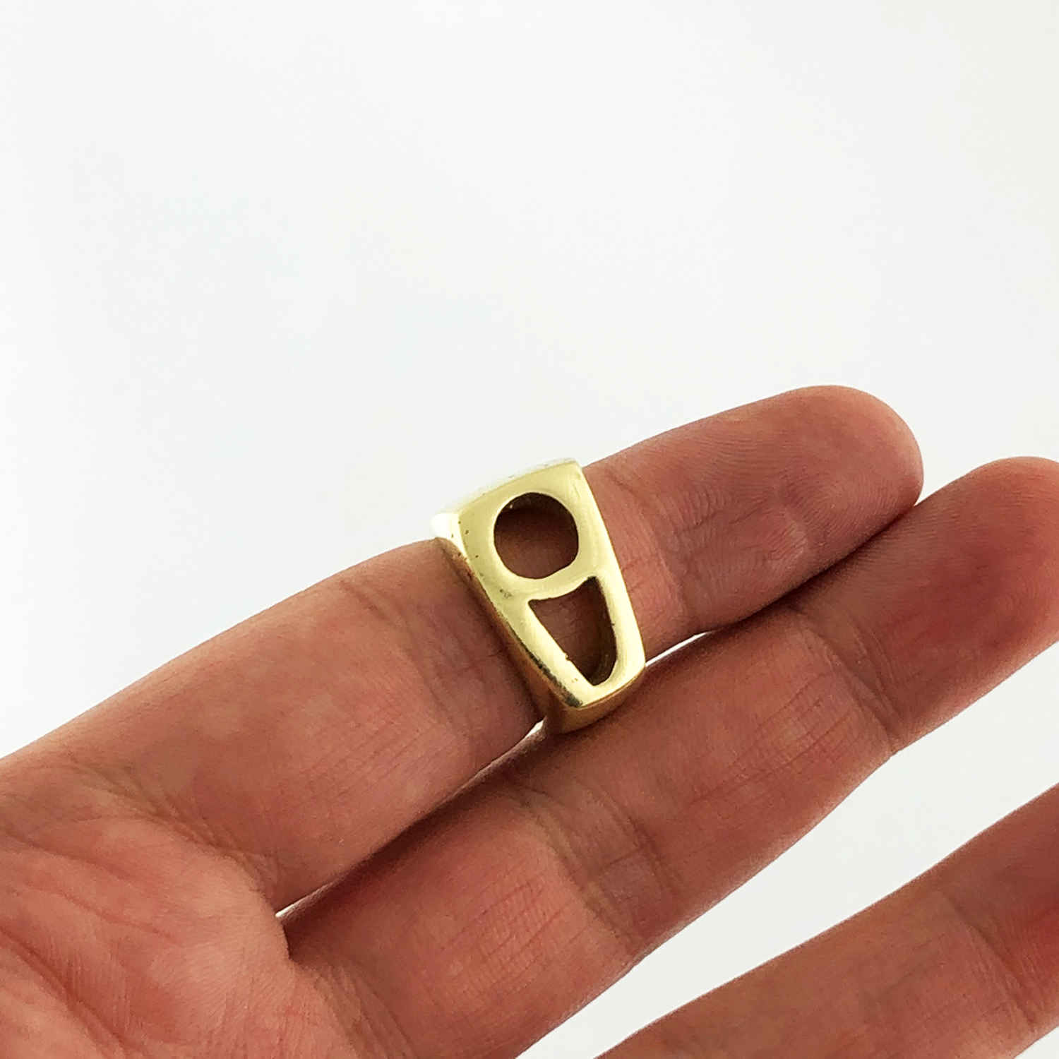 Perzische Messing Zegelring voor Dames met Hich Kalligrafie