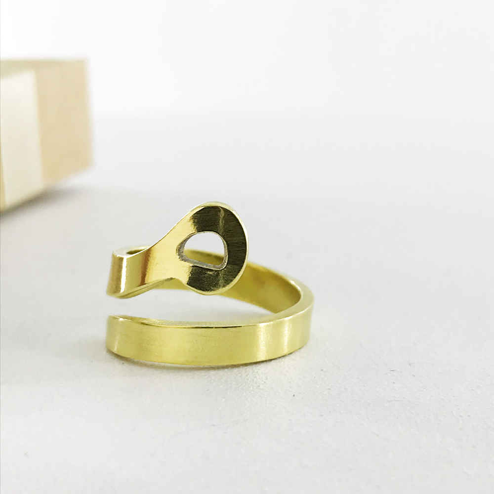 Perzische Messing Zegelring voor Dames met Letterontwerp