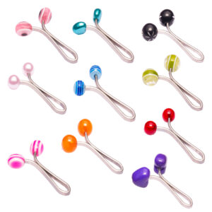 Hijab U-Clips Set met Glanzend Gekleurd Ontwerp (10 stuks)