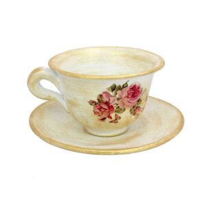 Handgemaakt Aardewerk Wierookhouder – Bloemenkop & Schotel Design