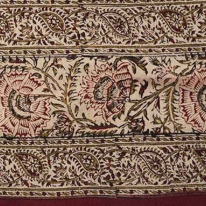 Iraans Tafelkleed: Traditionele Kalamkari Blokdruk van Isfahan Ster