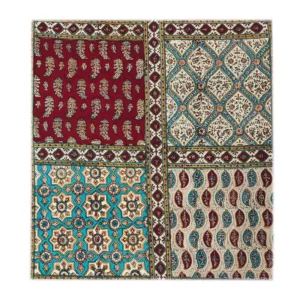Iraans Tafelkleed: Traditionele Kalamkari Blokdruk van Isfahan Haghani