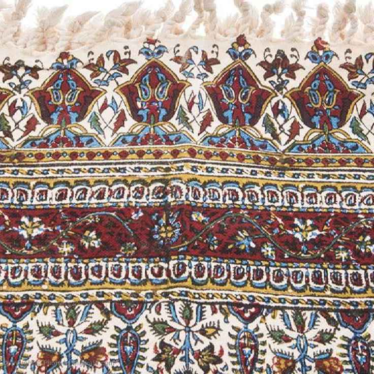 Iraans Tafelkleed: Traditionele Kalamkari Blokdruk van Isfahan Iblue