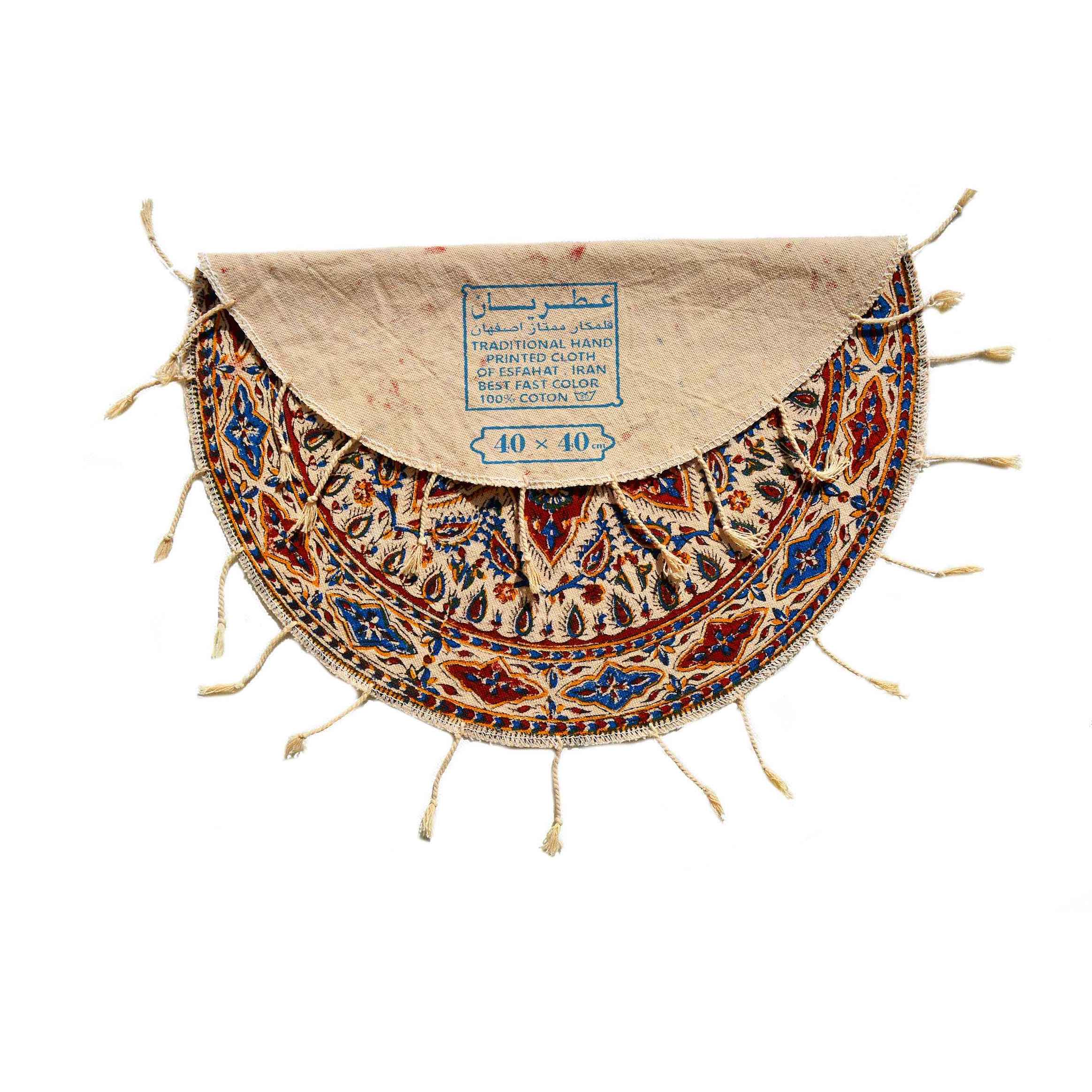 Iranian Tafelkleed: Isfahans Traditionele Kalamkari Blockprint Khorshid I