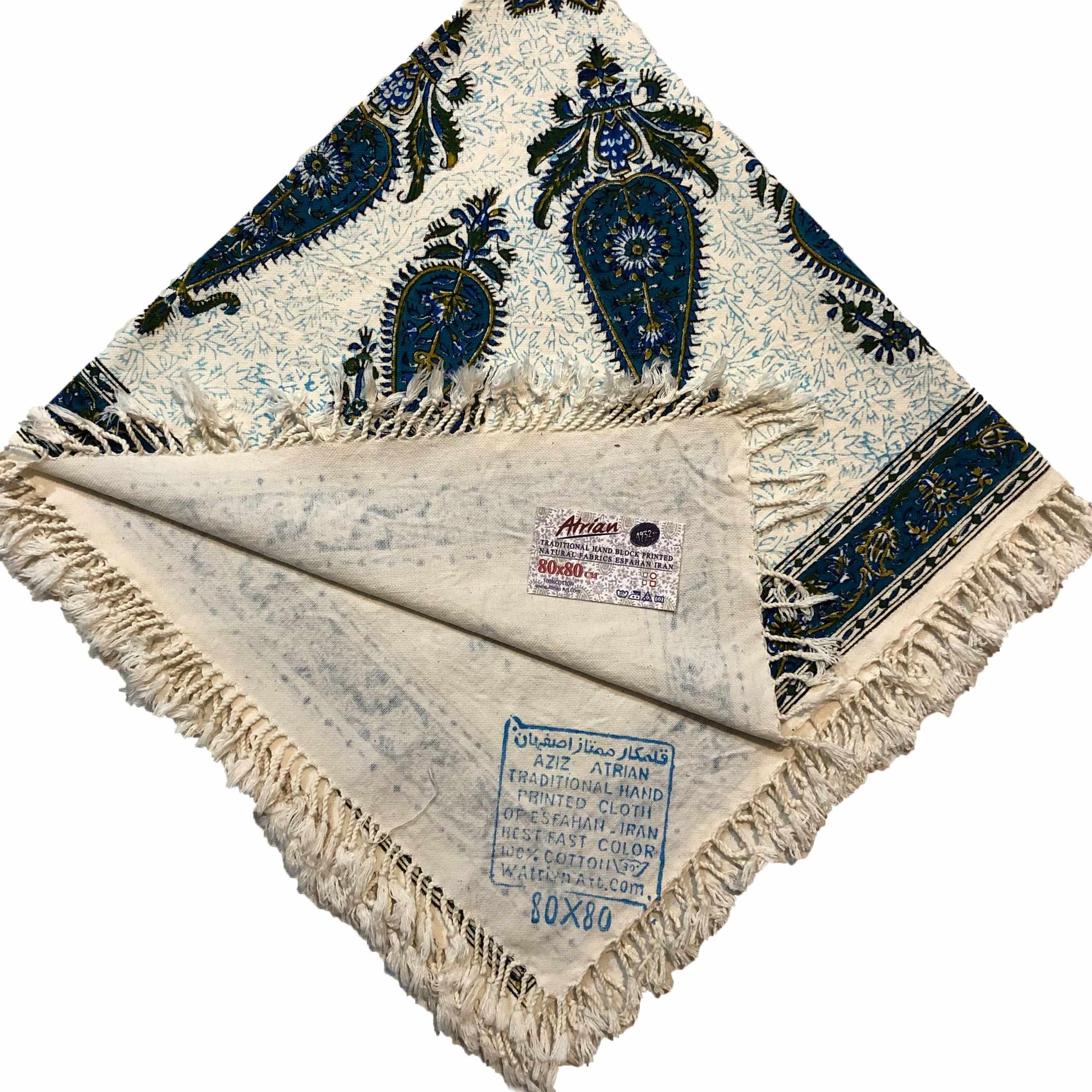 Iraanse Tafelkleed: Isfahan Traditionele Kalamkari Blokdruk Khorshidi