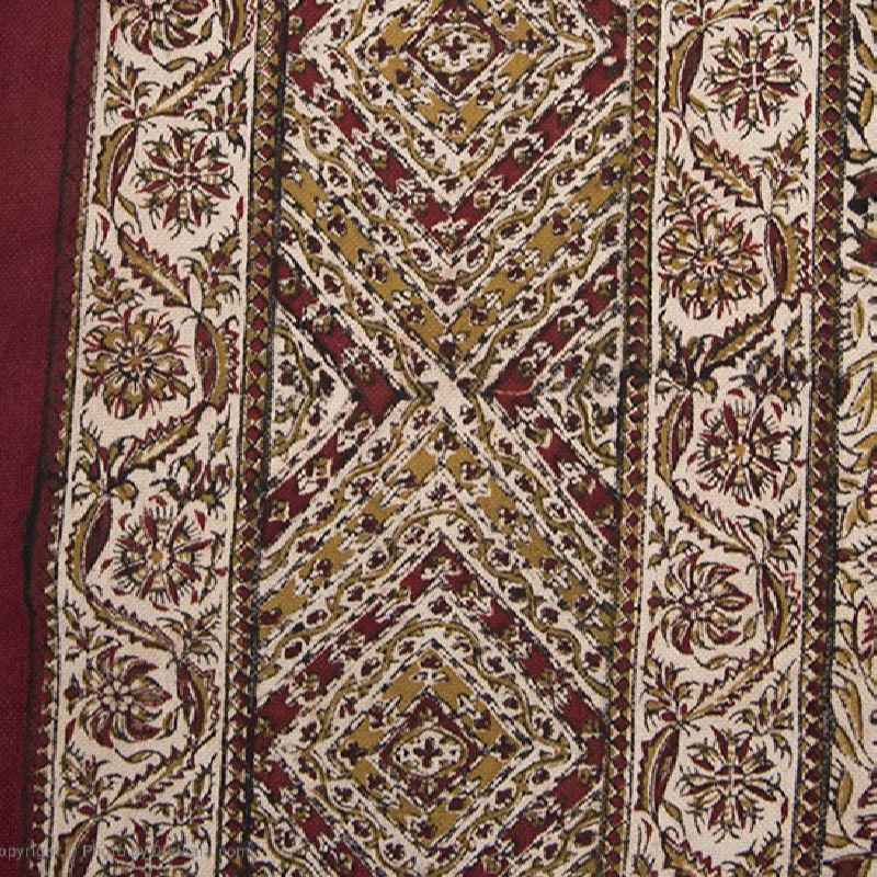 Iraans Tafelkleed: Traditionele Kalamkari Blokdruk van Isfahan Milana