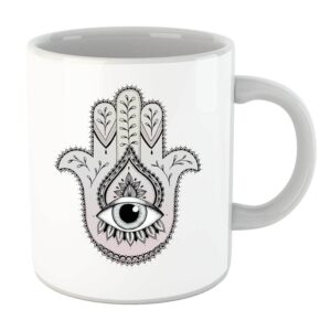 Islamitische Keramische Koffiemok – Hamsa Hand van Fatima Patroon