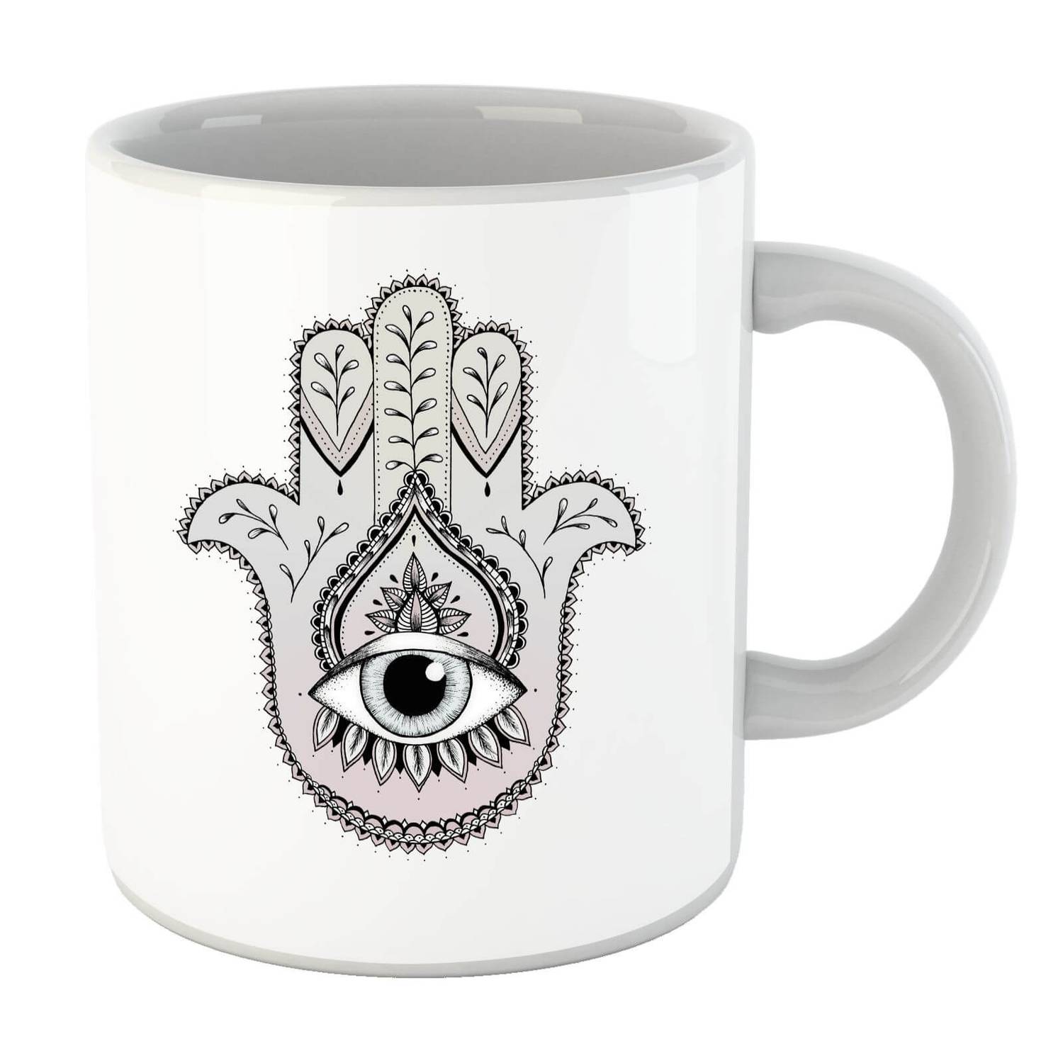 Islamitische Keramische Koffiemok – Hamsa Hand van Fatima Patroon