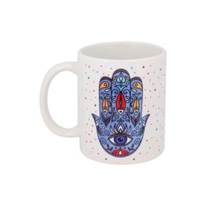 Islamitische Keramische Koffiemok – Hamsa Hand van Fatima Patroon