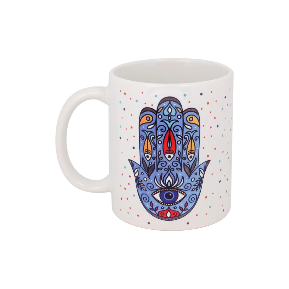 Islamitische Keramische Koffiemok – Hamsa Hand van Fatima Patroon