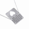 Islamitische Stalen Ketting met Ayat al-Kursi Envelop Design Medaillon