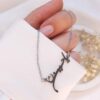 Islamitische Stalen Ketting met Ya Hussain Kalligrafie voor Vrouwen