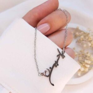 Islamitische Stalen Ketting met Ya Hussain Kalligrafie voor Vrouwen