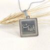 Islamitische Stalen Ketting met Ya Qamar Bani Hashim Patroon Medaillon