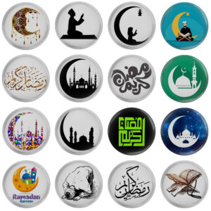 Islamitische Pinback Button Set – Ramadan Kareem (16 stuks)