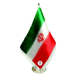Islamitische Republiek Iran Bureau Vlag met Steenbasis