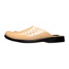 Islamitische Stijl Nalain Slippers met Kunstmatig Crème Leer